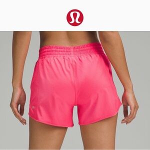 Lululemon high rise hotty hot shorts 4 inch